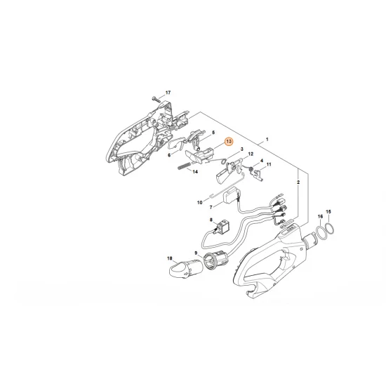 STIHL  Suwak blokady 4869 792 7100